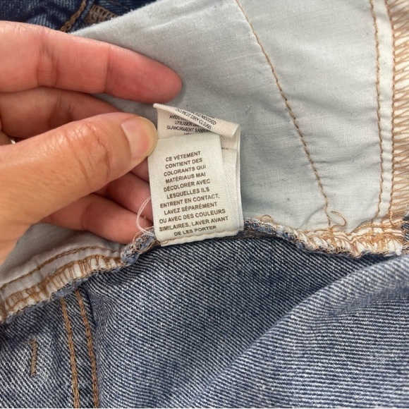 Free People Embroidered Aztec Distressed Denim Jean Shorts Cutoffs Boho 26 - Picture 10 of 10